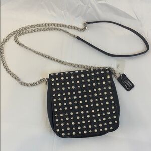 Studded Black Chain Shoulder Bag